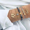 accesorios mujer Bohemian charm bead Bracelet Women tassel heart tree bijoux acier inoxydable femme Sets Jewelry armband