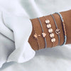 accesorios mujer Bohemian charm bead Bracelet Women tassel heart tree bijoux acier inoxydable femme Sets Jewelry armband