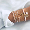 accesorios mujer Bohemian charm bead Bracelet Women tassel heart tree bijoux acier inoxydable femme Sets Jewelry armband