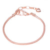 Silver Key & Lock Pendant Cham Bracelets With Rose Gold Chain Fit Fine Bracelets & Bangle For Women Lover Jewelry Dropshippng